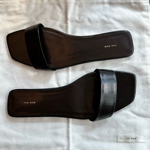 The Row Black Flat Sandal *NWT* Size 39.5